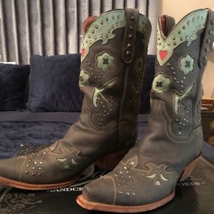 Dan Post Boots Women's Cowgirl Black/Teal Metal